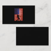 Baseball Player US Flag Patriotic Softball USA Visitekaartje (Voorkant / Achterkant)