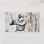 Baseball Player Visitekaartjes - Bruin wit (Voorkant)