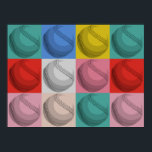 Baseball Pop Art Poster<br><div class="desc">Baseball Ball Art Poster - Populaire Posters Prints - American Popular Sports - US Baseball Kunstwerk Print</div>