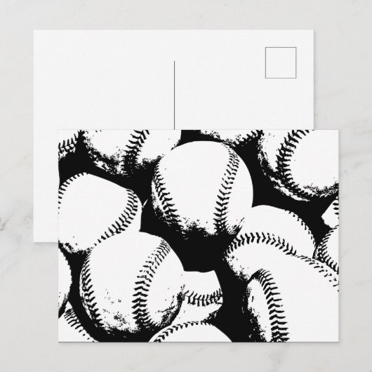 Baseball Pop Art - Sport Baseball - ballen Briefkaart (Voorkant / Achterkant)