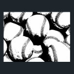 Baseball Pop Art - Sport Baseball - ballen Poster<br><div class="desc">Een modern pop-kunsthonkbalsportontwerp.</div>