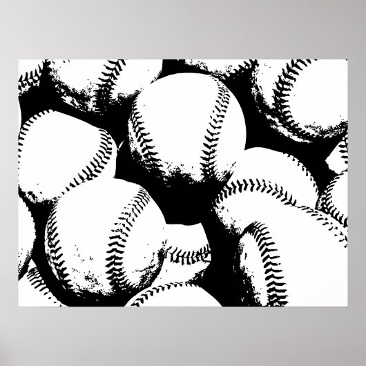 Baseball Pop Art - Sport Baseball - ballen Poster (Voorkant)