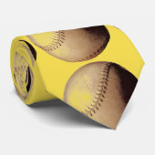 Baseball Pop Art Stropdas (Opgerold)