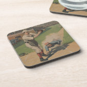 Baseball Poster Beverage Coaster Bier Onderzetter (Linkerzijde)
