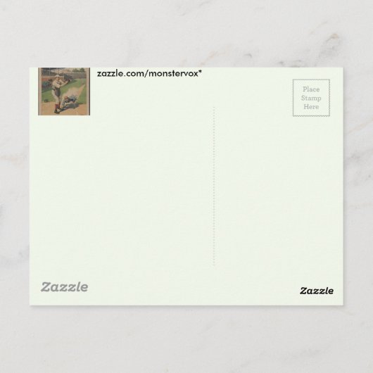 Baseball Poster Briefkaart (Achterkant)