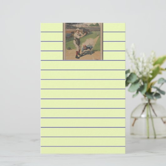 Baseball Poster Briefpapier (Staand voorkant)