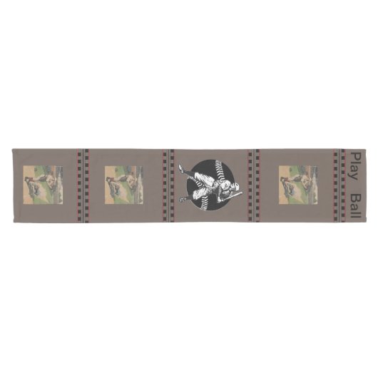 Baseball Poster Table Runner Korte Tafelloper (Horizontaal)