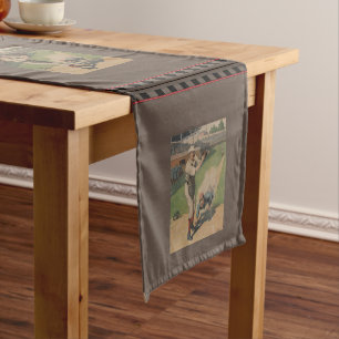 Baseball Poster Table Runner Korte Tafelloper