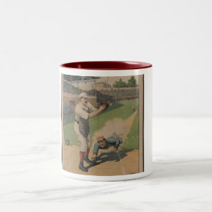 Baseball Poster Tweekleurige Koffiemok