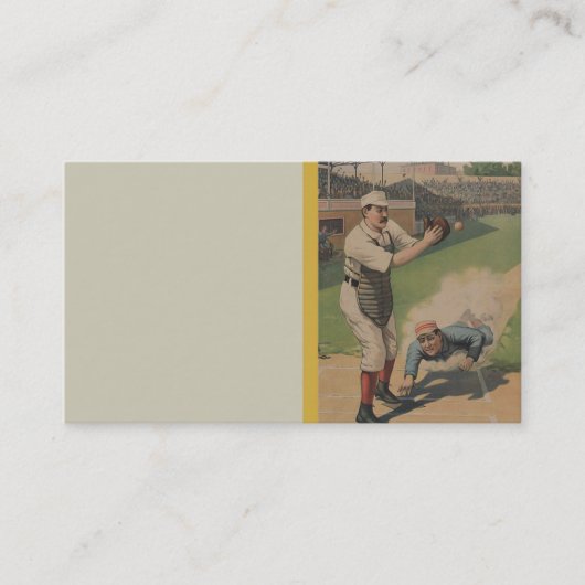 Baseball Poster Visitekaartje (Voorkant)