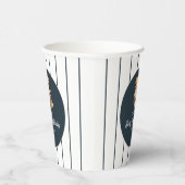 Baseball Preppy Bear 1st Birthday Papieren Bekers (Rechts)