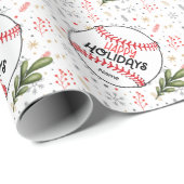 Baseball Prettige feestdagen voor Kerstmis en Nieu Cadeaupapier (Rol Hoek)