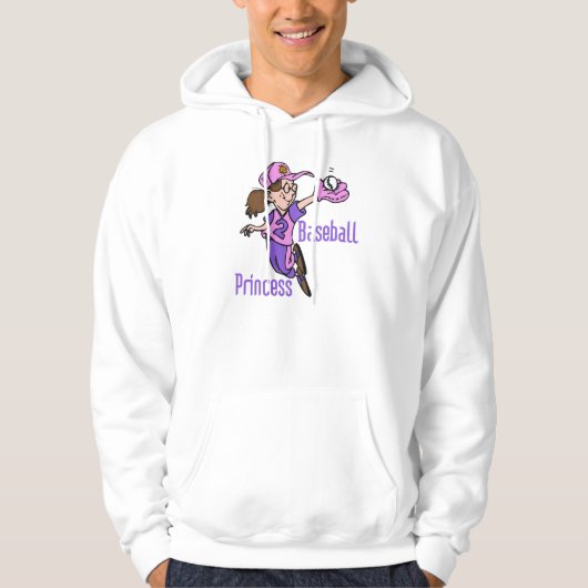 Baseball Princess T shirten en Gifts Hoodie (Voorkant)