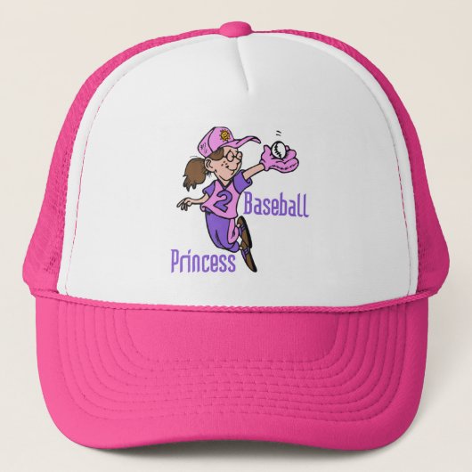 Baseball Princess T-shirts en Gifts Trucker Pet (Voorkant)