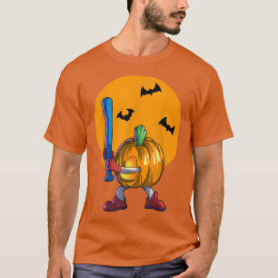Baseball Pumpkin Halloween Mannen Boys Baseball Ha T-shirt