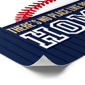 Baseball Quote GEEN PLAATS ZOALS THUIS Sign Print (Hoek)