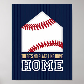Baseball Quote GEEN PLAATS ZOALS THUIS Sign Print