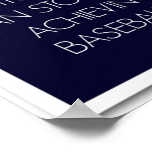 Baseball Quotes for Motivation: Succesvol Poster (Hoek)