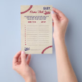 Baseball raadt het Baby Song Baby shower Game Flyer (Hand)