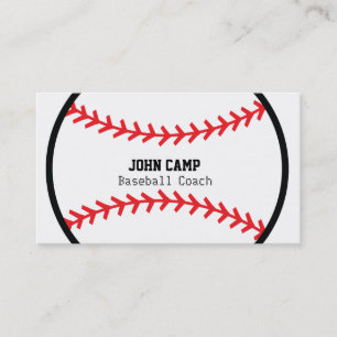 Baseball Red Stitch Coach Sport Visitekaartje
