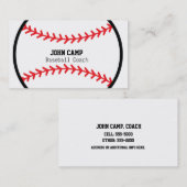 Baseball Red Stitch Coach Sport Visitekaartje (Voorkant / Achterkant)