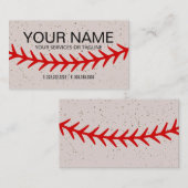 Baseball Red Stitches Lace thema Visitekaartje (Voorkant / Achterkant)