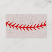 Baseball Red Stitches Lace thema Visitekaartje (Achterkant)