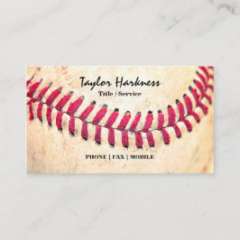 Baseball Red Stitches Sluiten Foto Visitekaartje