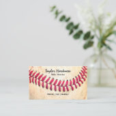  Baseball Red Stitches Sluiten Foto Visitekaartje (Staand voorkant)