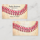  Baseball Red Stitches Sluiten Foto Visitekaartje (Voorkant / Achterkant)