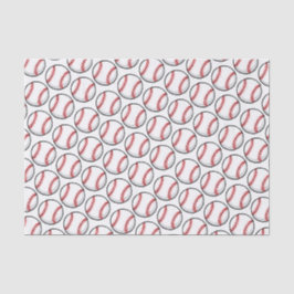 Baseball Red White Sports Team Giften Tissuepapier