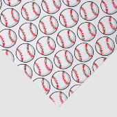 Baseball Red White Sports Team Giften Tissuepapier (Detail)