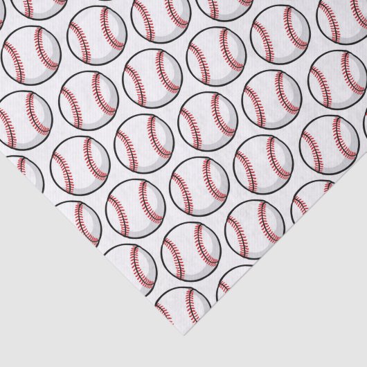 Baseball Red White Sports Team Giften Tissuepapier (Detail)