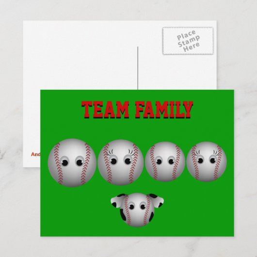 Baseball-reeks - Aangepast Briefkaart (Voorkant / Achterkant)