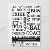 Baseball Retirement Kaart (Achterkant)