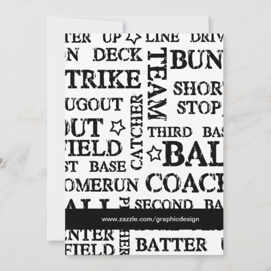 Baseball Retirement Kaart (Achterkant)