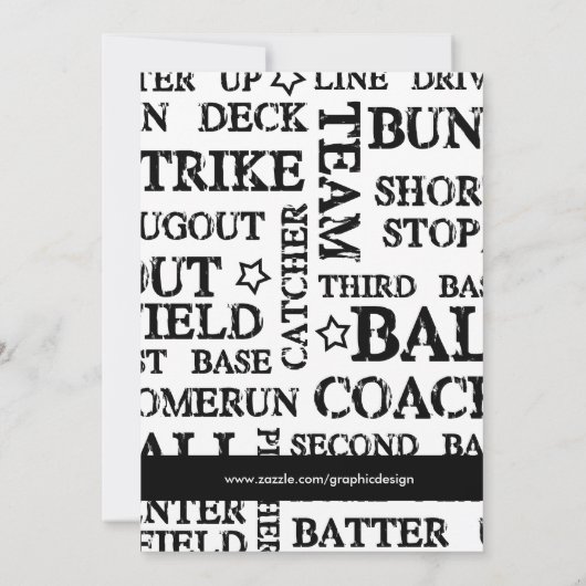 Baseball Retirement Kaart (Achterkant)