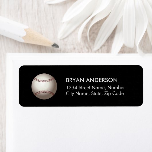 Baseball Retouradreslabel Etiket (Insitu)