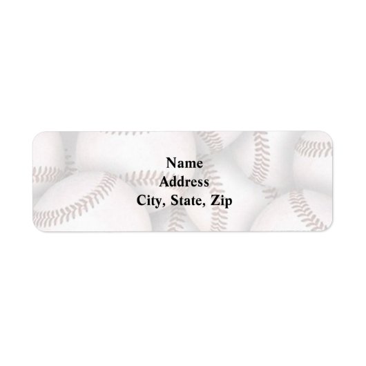 Baseball Retouradreslabel Etiket (Voorkant)