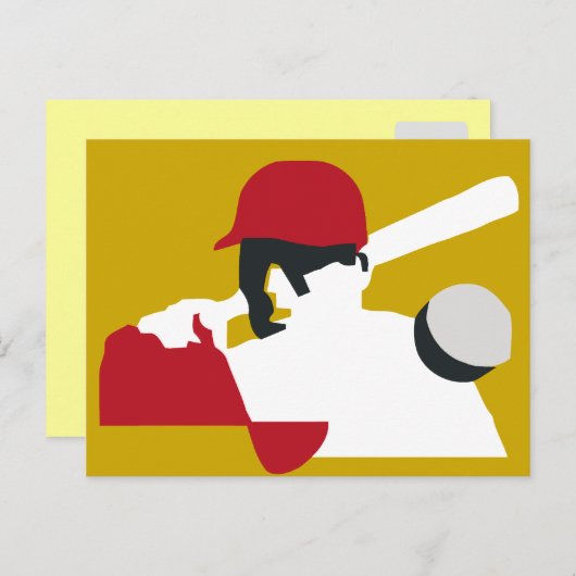 Baseball retro briefkaart (Voorkant / Achterkant)