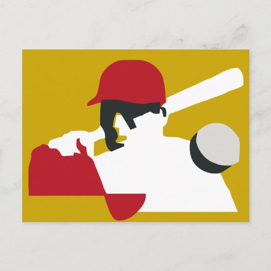 Baseball retro briefkaart (Voorkant)