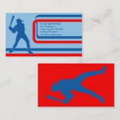 baseball: retrorstijl : visitekaartje (Voorkant / Achterkant)