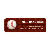 Baseball Return Address Labels (Voorkant)
