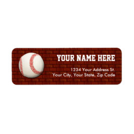 Baseball Return Address Labels