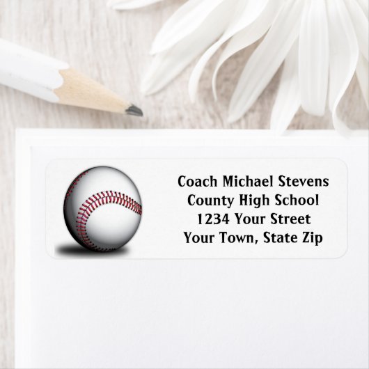 Baseball Return Address Labels (Insitu)