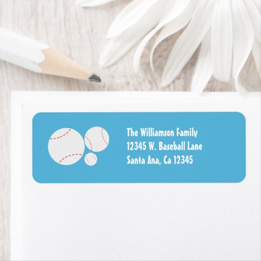 Baseball Return Address Labels (Insitu)