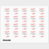 Baseball Return Adres Envelop Sticker (Vel)