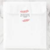 Baseball Return Adres Envelop Sticker (Tas)