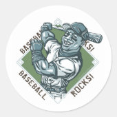 Baseball Rocks Batter Sticker (Voorkant)