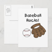 Baseball Rocks T-shirts en cadeautjes Briefkaart (Voorkant / Achterkant)